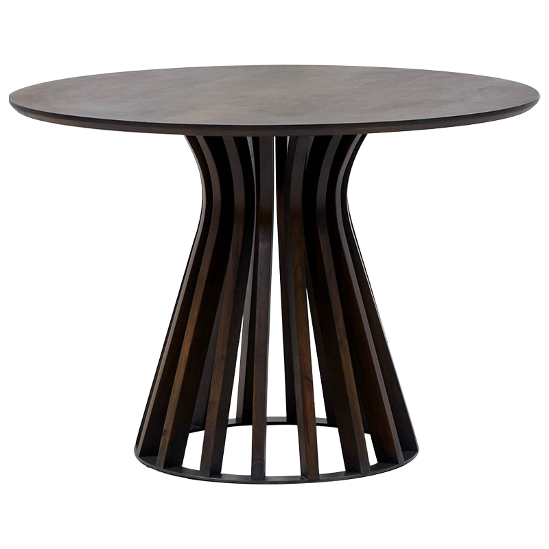 Обеденный круглый стол Seamus Brown Wood Dining Table Коричневый Обеденный круглый стол Seamus Brown Wood Dining Table Коричневый в Рязани | Loft Concept