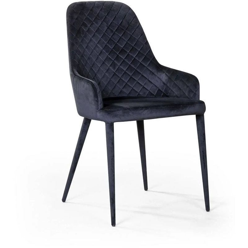 Стул Douglas Rhombus Chair Черный Велюр Черный Стул Douglas Rhombus Chair Черный Велюр Черный в Рязани | Loft Concept