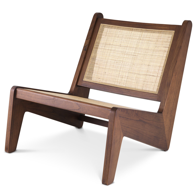 Кресло Eichholtz Chair Aubin brown Коричневый Бежевый Кресло Eichholtz Chair Aubin brown Коричневый Бежевый в Рязани | Loft Concept
