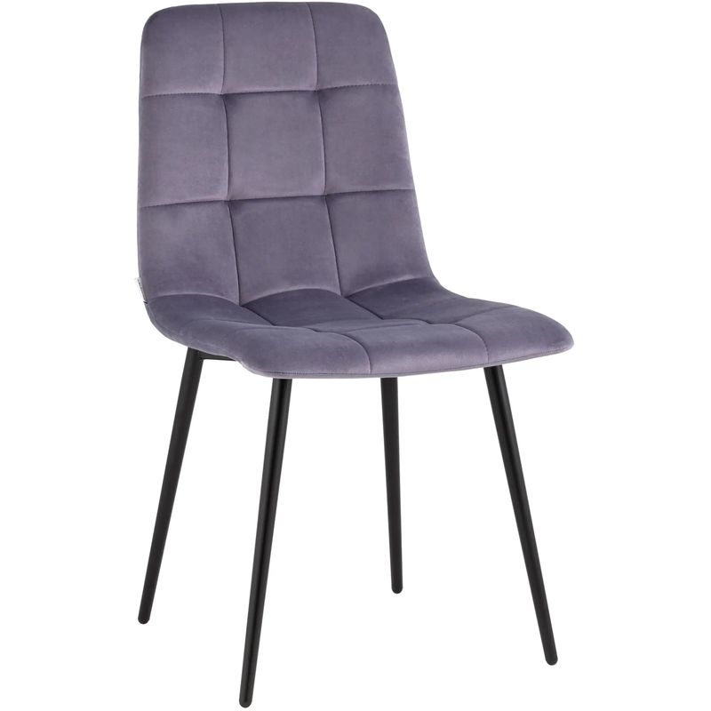 Стул NANCY Chair Пыльно-Сиреневый Велюр Сиреневый Черный Стул NANCY Chair Пыльно-Сиреневый Велюр Сиреневый Черный в Рязани | Loft Concept