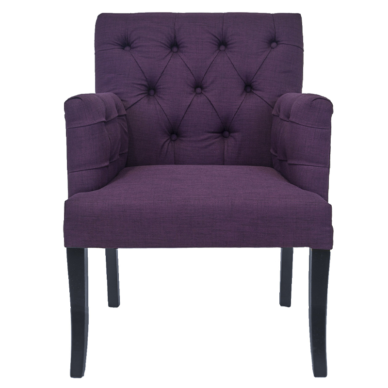 Кресло Addison Chic Armchair purple flax Фиолетовый Черный Кресло Addison Chic Armchair purple flax Фиолетовый Черный в Рязани | Loft Concept