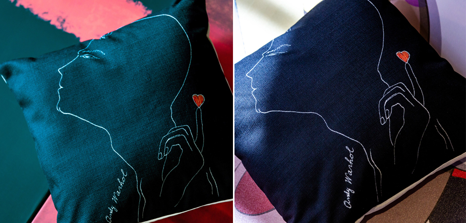 Декоративная подушка White Silhouette Lover Pillow Декоративная подушка White Silhouette Lover Pillow - Loft-Concept в Рязани