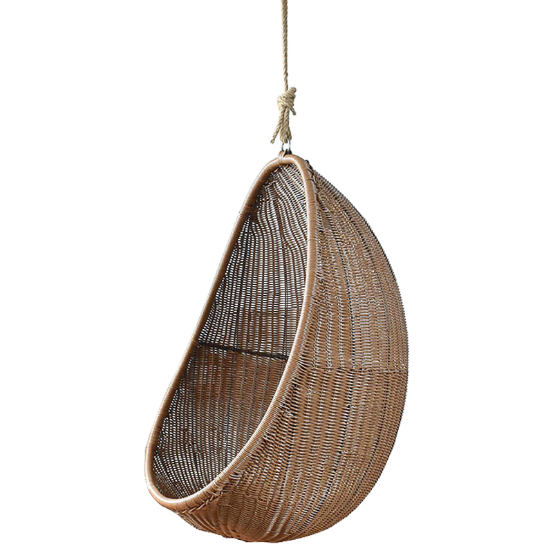 Кресло Wicker Egg Chair Коричневый Кресло Wicker Egg Chair Коричневый в Рязани | Loft Concept
