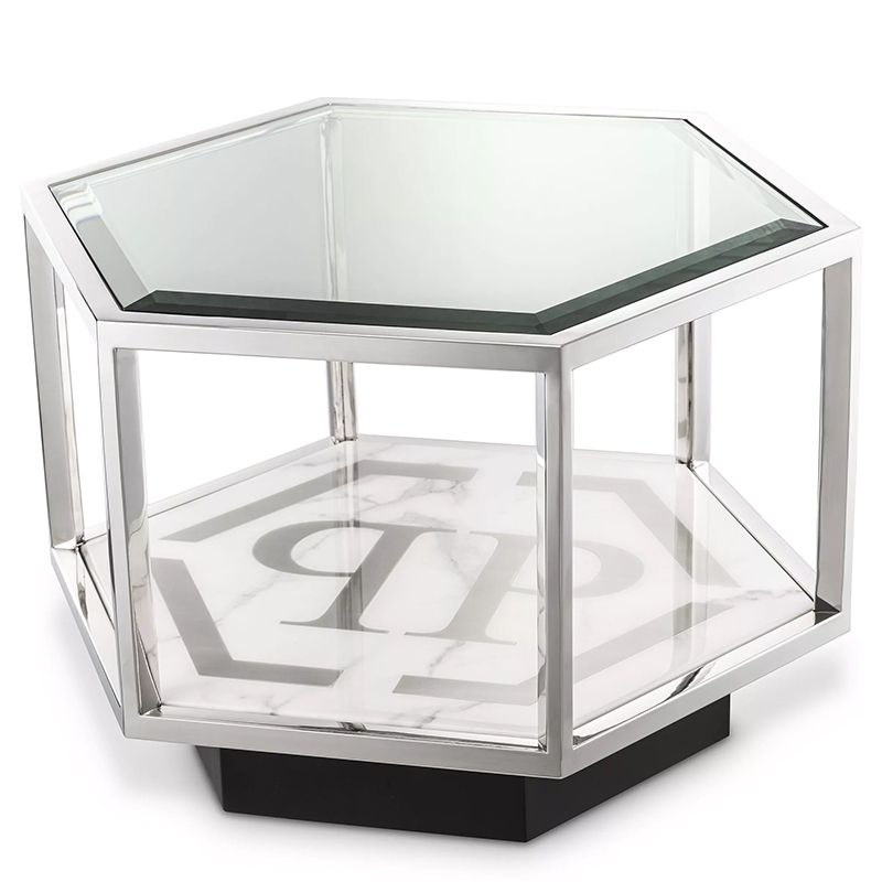 Приставной стол Philipp Plein Side Table Falcon View Chrome Хром Белый Мрамор Bianco Серый Черный Прозрачное Стекло Приставной стол Philipp Plein Side Table Falcon View Chrome Хром Белый Мрамор Bianco Серый Черный Прозрачное Стекло в Рязани | Loft Concept