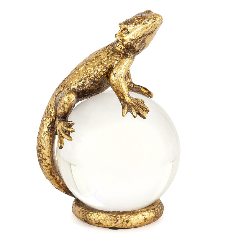 Статуэтка PAPERWEIGHT LIZARD Белый Бронза Статуэтка PAPERWEIGHT LIZARD Белый Бронза в Рязани | Loft Concept