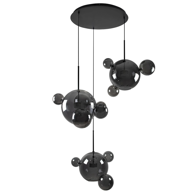 Люстра Bolle Circular Chandelier 14 BUBBLE Giopato & Coombes smoky Дымчатый (Smoke) Люстра Bolle Circular Chandelier 14 BUBBLE Giopato & Coombes smoky Дымчатый (Smoke) в Рязани | Loft Concept