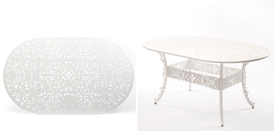 Обеденный стол Industry Collection ALUMINIUM OVAL TABLE – WHITE Обеденный стол Industry Collection ALUMINIUM OVAL TABLE – WHITE - Loft-Concept в Рязани