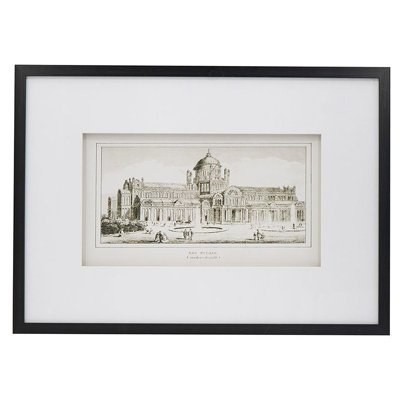Картина с изображением здания Roman paintings Черный Картина с изображением здания Roman paintings Черный в Рязани | Loft Concept