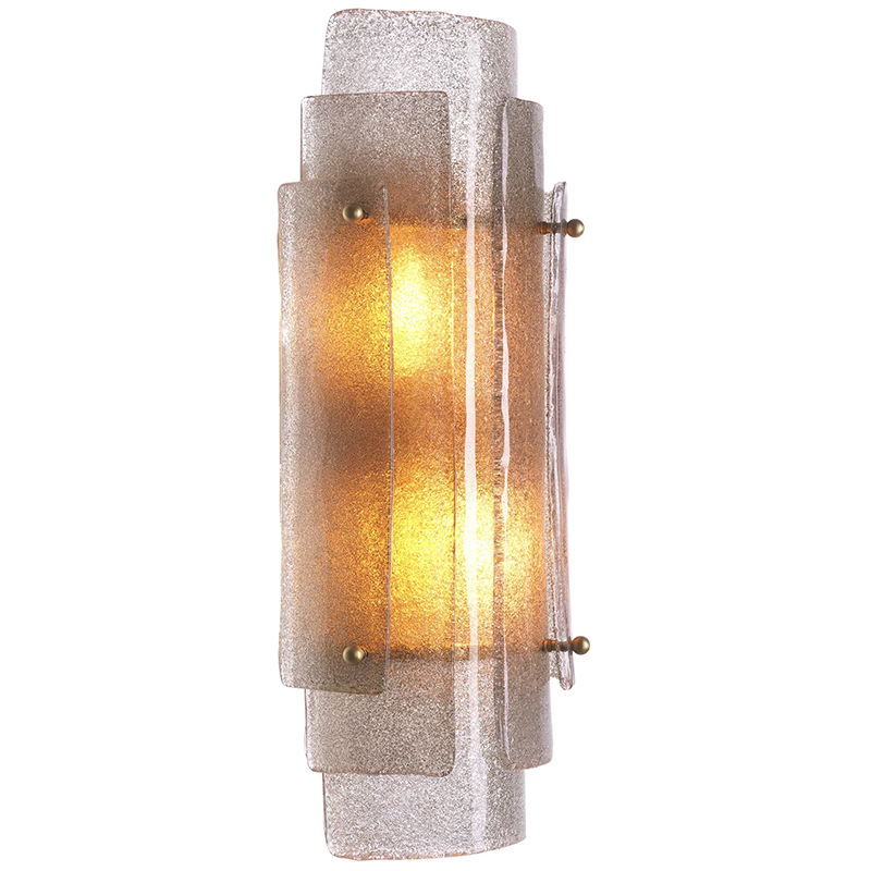 Бра Eichholtz Wall Lamp Sylvester Латунь Стекло Смок Бра Eichholtz Wall Lamp Sylvester Латунь Стекло Смок в Рязани | Loft Concept