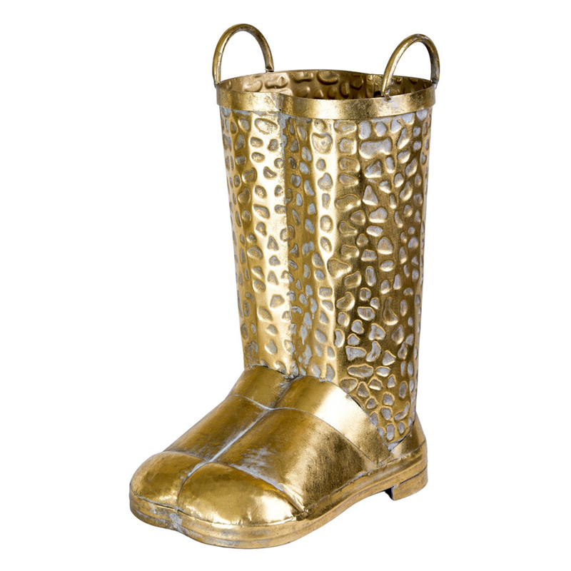 Ваза в форме сапог с рельефной текстурой и ручками Vase Boot Винтажное Темное Золото Ваза в форме сапог с рельефной текстурой и ручками Vase Boot Винтажное Темное Золото в Рязани | Loft Concept