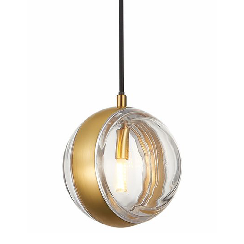 Подвесной светильник Leandra Hanging Lamp Латунь Прозрачное Стекло Подвесной светильник Leandra Hanging Lamp Латунь Прозрачное Стекло в Рязани | Loft Concept