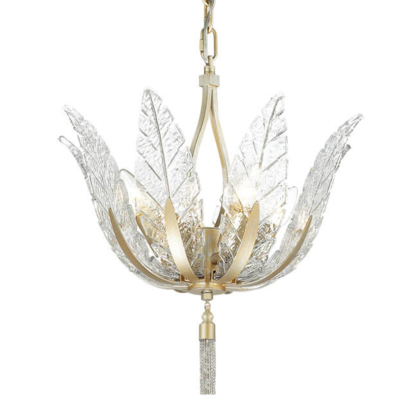 Люстра Glass Petals Chandelier 36 Золотой Прозрачный (Transparent) Люстра Glass Petals Chandelier 36 Золотой Прозрачный (Transparent) в Рязани | Loft Concept