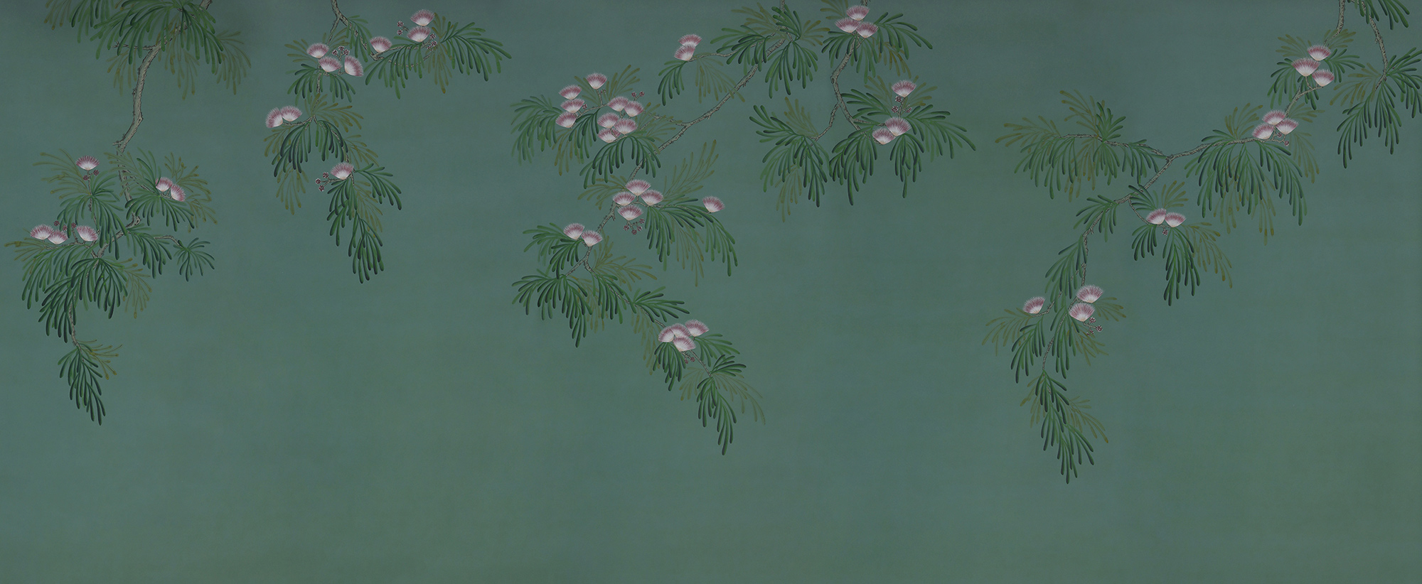 Обои ручная роспись Silk Tree Blossom on Sung Green Williamsburg Обои ручная роспись Silk Tree Blossom on Sung Green Williamsburg - постер Loft-Concept в Рязани