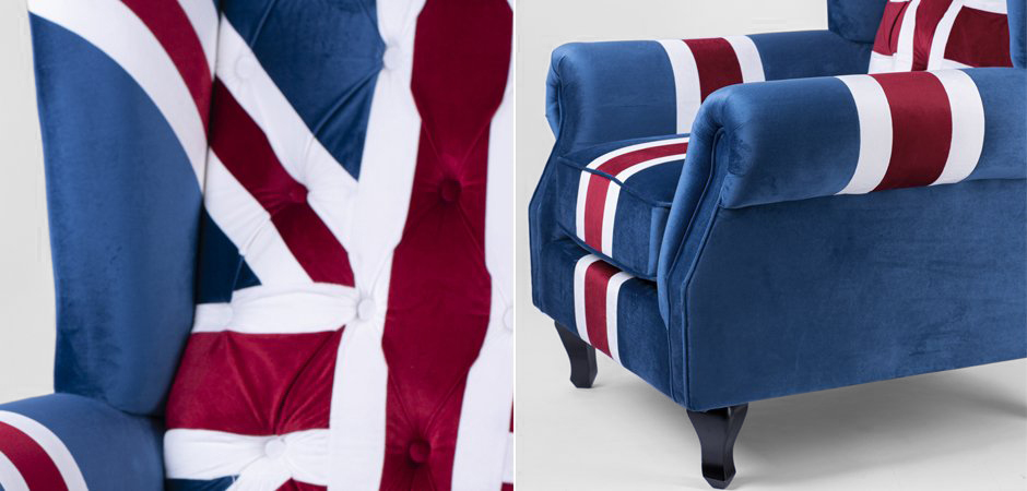 Кресло Armchair Union Jack velvet Кресло Armchair Union Jack velvet - Loft-Concept в Рязани