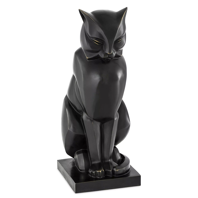 Декоративная статуэтка Eichholtz Cat Art Deco Темная бронза Декоративная статуэтка Eichholtz Cat Art Deco Темная бронза в Рязани | Loft Concept