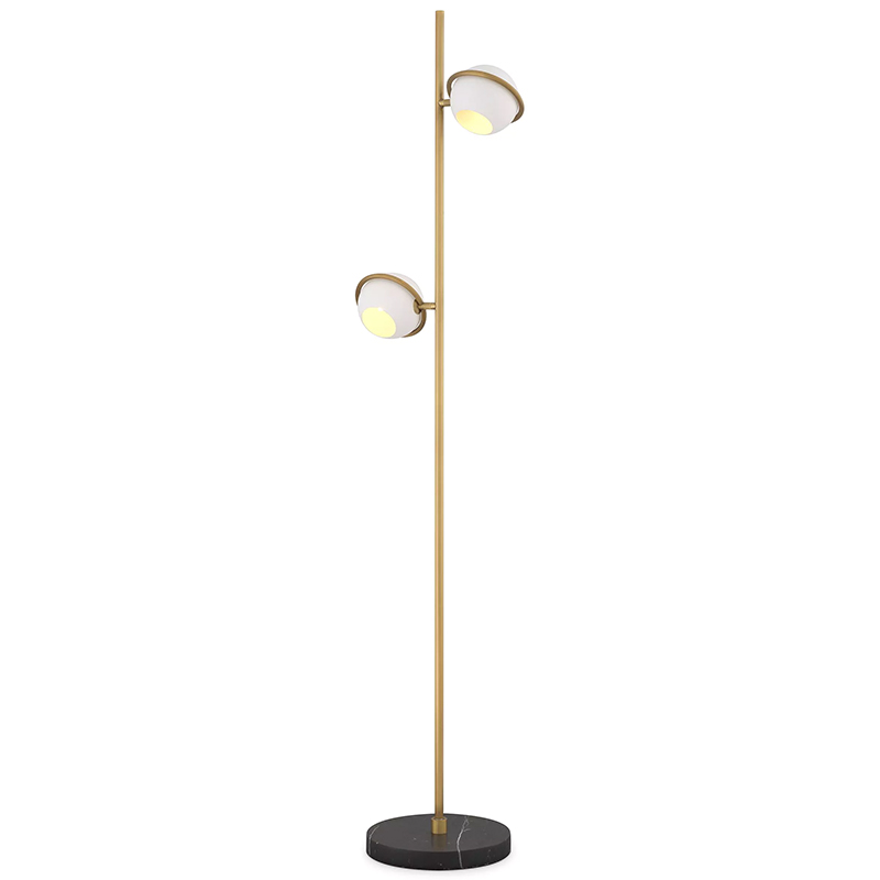 Торшер Eichholtz Floor Lamp Aprillia Золотой Белый Черный Мрамор Nero Торшер Eichholtz Floor Lamp Aprillia Золотой Белый Черный Мрамор Nero в Рязани | Loft Concept