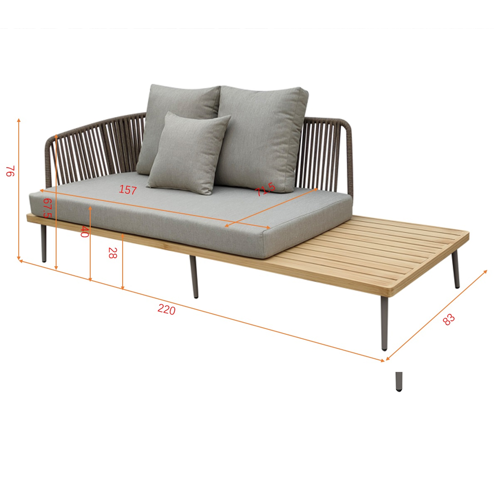 Диван трехместный уличный Street Comfort серый Диван трехместный уличный Street Comfort серый в Рязани