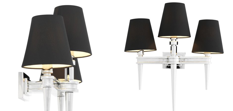 Бра Wall Lamp Waterloo Triple Nickel Бра Wall Lamp Waterloo Triple Nickel - Loft-Concept в Рязани