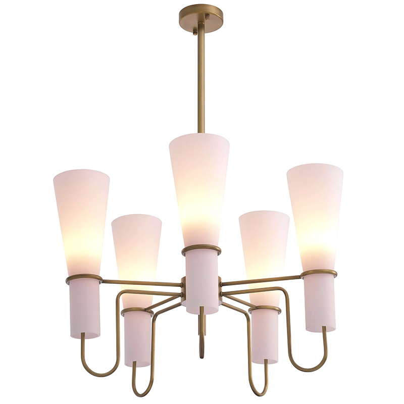 Люстра Eichholtz Chandelier Sketch Латунь Белый Люстра Eichholtz Chandelier Sketch Латунь Белый в Рязани | Loft Concept