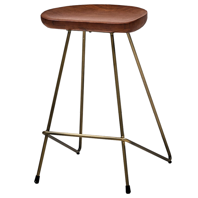 Барный стул Foester Wood Stool Бронза Коричневый Барный стул Foester Wood Stool Бронза Коричневый в Рязани | Loft Concept