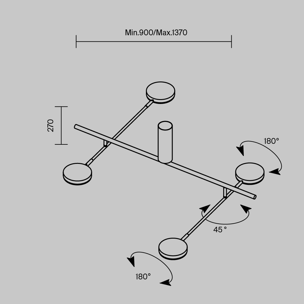 Потолочный светильник Fad 3000К 26Вт в Рязани