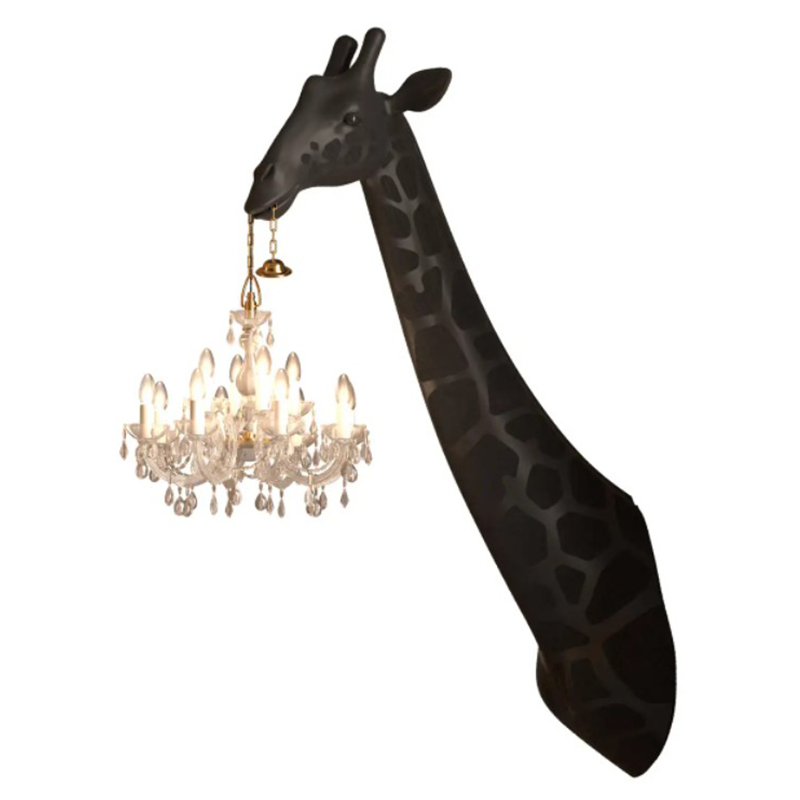 Бра черный жираф Black Giraffe Wall Lamp Sconce Chandalier Черный Бра черный жираф Black Giraffe Wall Lamp Sconce Chandalier Черный в Рязани | Loft Concept