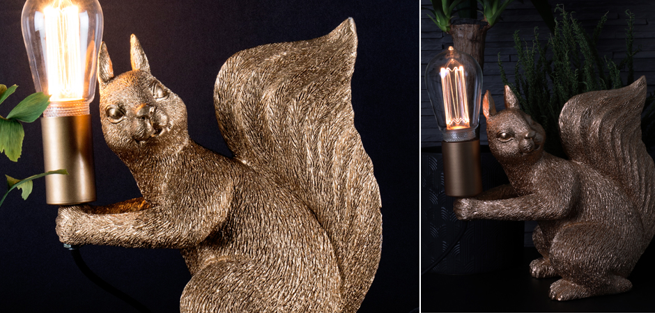Настольная лампа Piff Table Gold Золотая белка Настольная лампа Piff Table Gold Золотая белка - Loft-Concept в Рязани