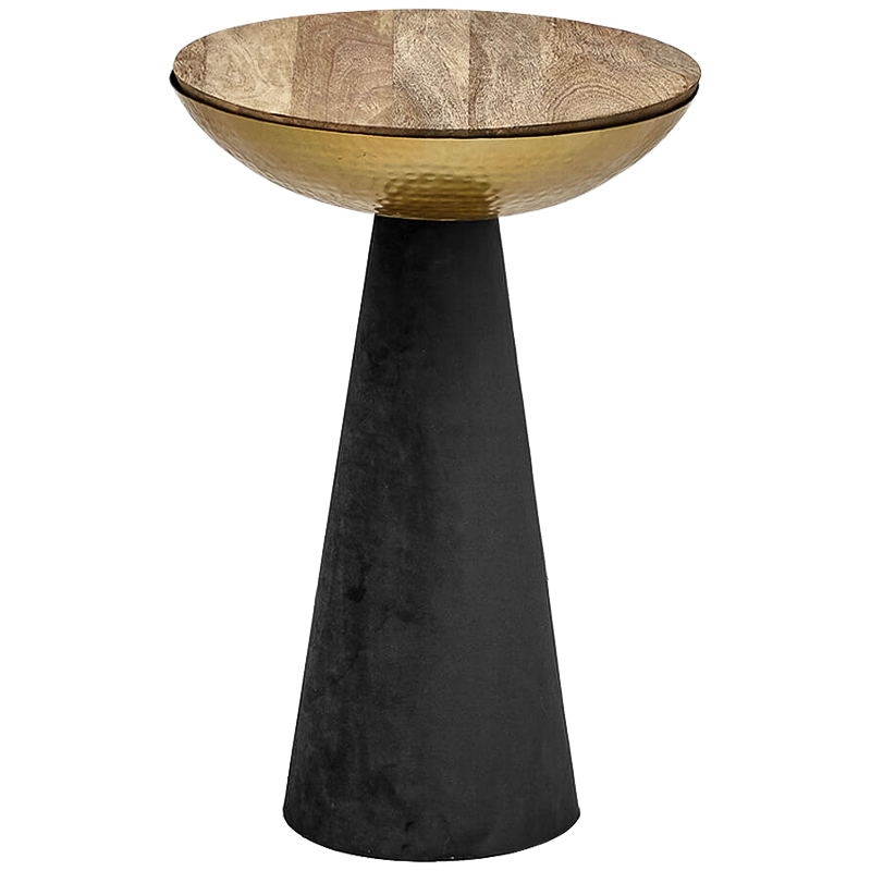 Приставной стол Roiberd side table Глянцевое золото Черный Древесина Приставной стол Roiberd side table Глянцевое золото Черный Древесина в Рязани | Loft Concept
