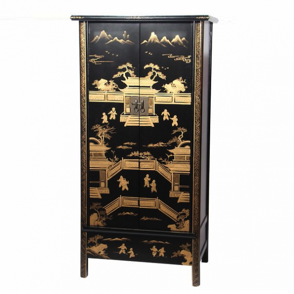 Шкаф Chinese History Rack Черный Шкаф Chinese History Rack Черный в Рязани | Loft Concept