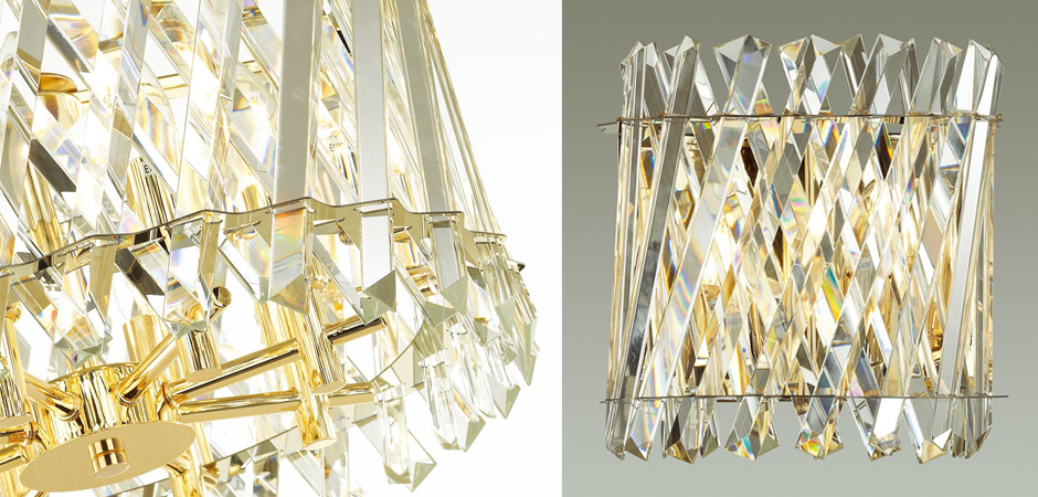 Бра Crystal Crossed Stripes Gold Бра Crystal Crossed Stripes Gold - Loft-Concept в Рязани