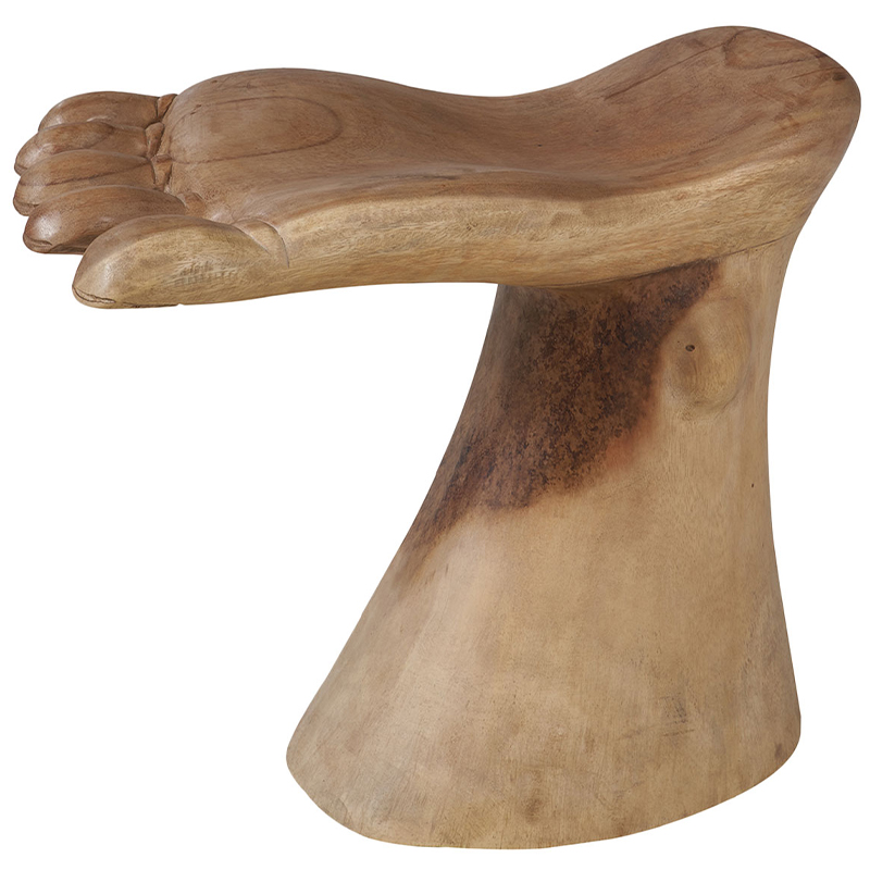 Деревянный приставной стол в виде ноги Wooden Foot Side Table Коричневый Древесина Деревянный приставной стол в виде ноги Wooden Foot Side Table Коричневый Древесина в Рязани | Loft Concept