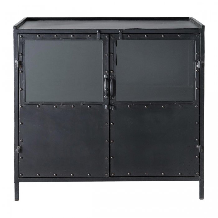 Буфет металлический в стиле Лофт Industrial Vitre Small Buffet Черный Буфет металлический в стиле Лофт Industrial Vitre Small Buffet Черный в Рязани | Loft Concept