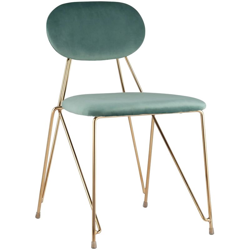 Стул Alice Chair Велюр Мятный цвет Мятный Золотой Стул Alice Chair Велюр Мятный цвет Мятный Золотой в Рязани | Loft Concept