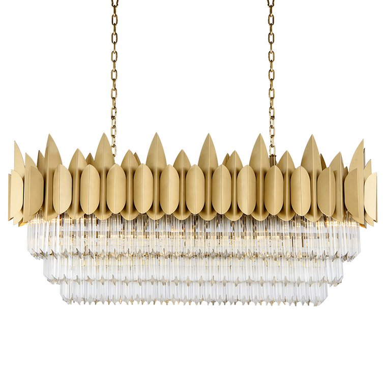 Подвесной светильник KEBO KING CHANDELIER Rectangle Латунь Прозрачное Стекло Подвесной светильник KEBO KING CHANDELIER Rectangle Латунь Прозрачное Стекло в Рязани | Loft Concept