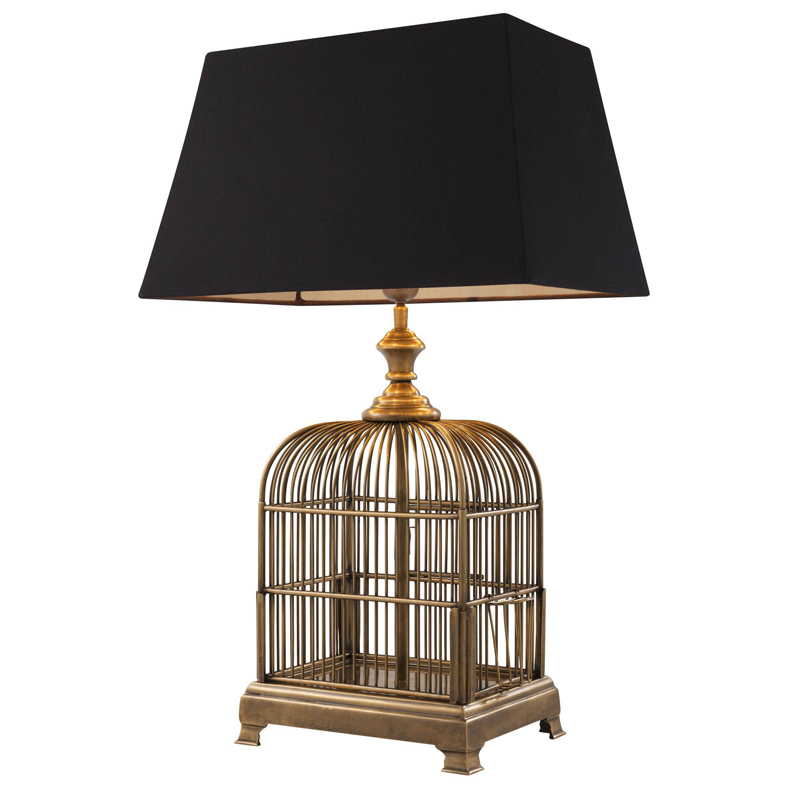 Настольная лампа Eichholtz Table Lamp Senator Винтажная латунь Черный в Рязани | Loft Concept 