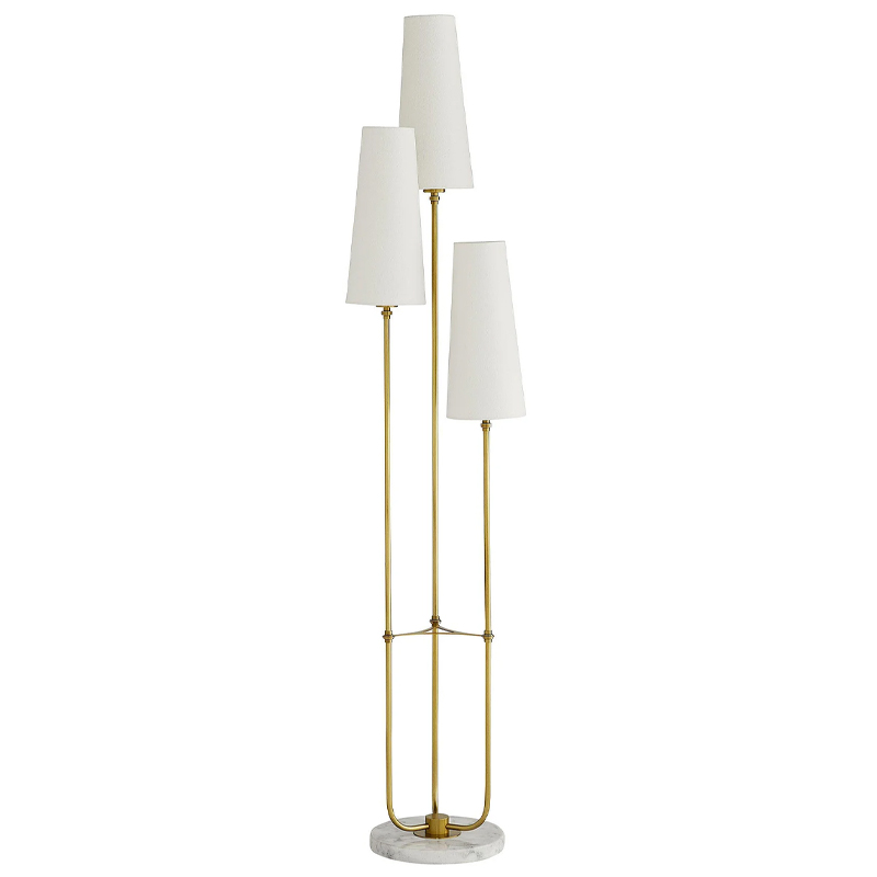 Торшер Arteriors ELIZABETH FLOOR TORCHIERE Латунь Белый Торшер Arteriors ELIZABETH FLOOR TORCHIERE Латунь Белый в Рязани | Loft Concept