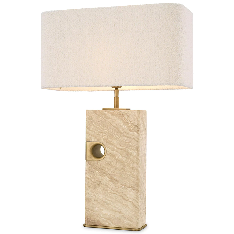 Настольная лампа Eichholtz Table Lamp Sebago Бежевый Латунь Белый Настольная лампа Eichholtz Table Lamp Sebago Бежевый Латунь Белый в Рязани | Loft Concept