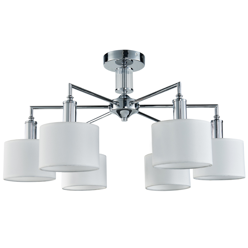 Люстра Laurent Chandelier white 65 Хром Белый Прозрачный Люстра Laurent Chandelier white 65 Хром Белый Прозрачный в Рязани | Loft Concept