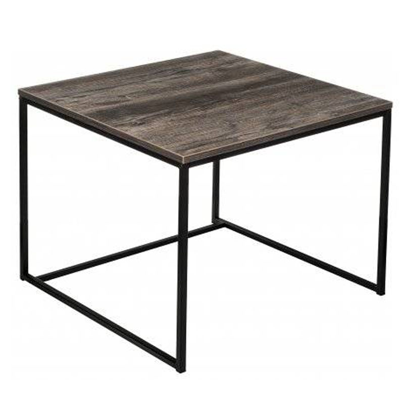 Приставной стол Industrial Oak Natil Side Table Коричневый Черный Приставной стол Industrial Oak Natil Side Table Коричневый Черный в Рязани | Loft Concept