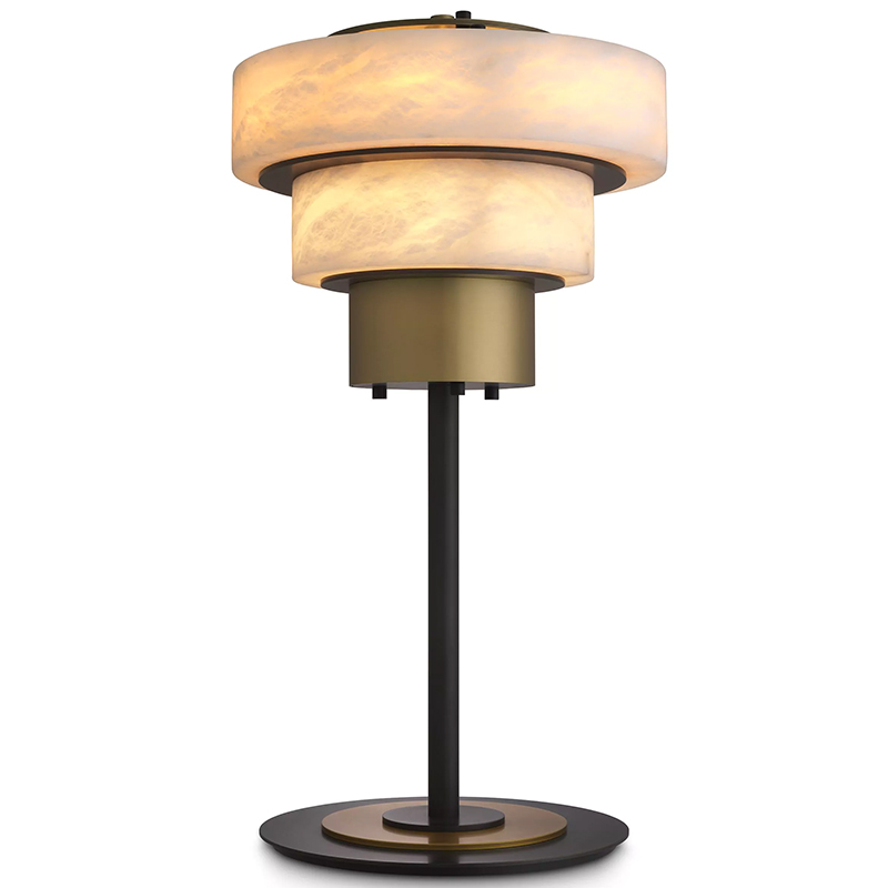 Настольная лампа Eichholtz Table Lamp Zereno Белый Латунь Черный Настольная лампа Eichholtz Table Lamp Zereno Белый Латунь Черный в Рязани | Loft Concept