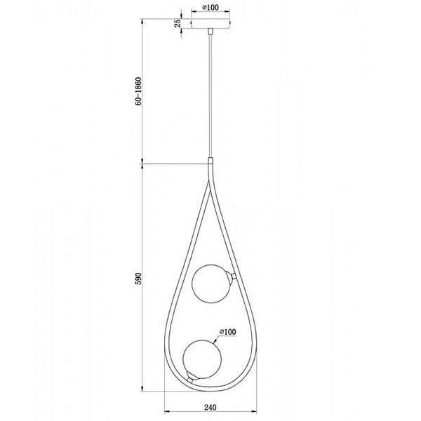 Люстра Marcan 2 Ball Chandelier Black в Рязани