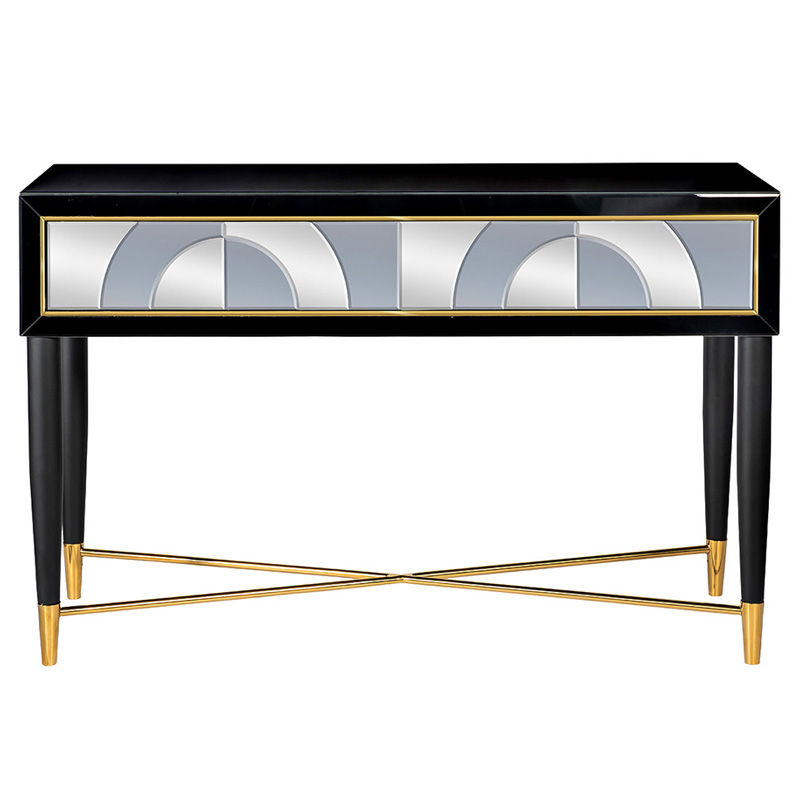 Консоль Camila Mirror Boxes Console Зеркало Золотой Черный Консоль Camila Mirror Boxes Console Зеркало Золотой Черный в Рязани | Loft Concept