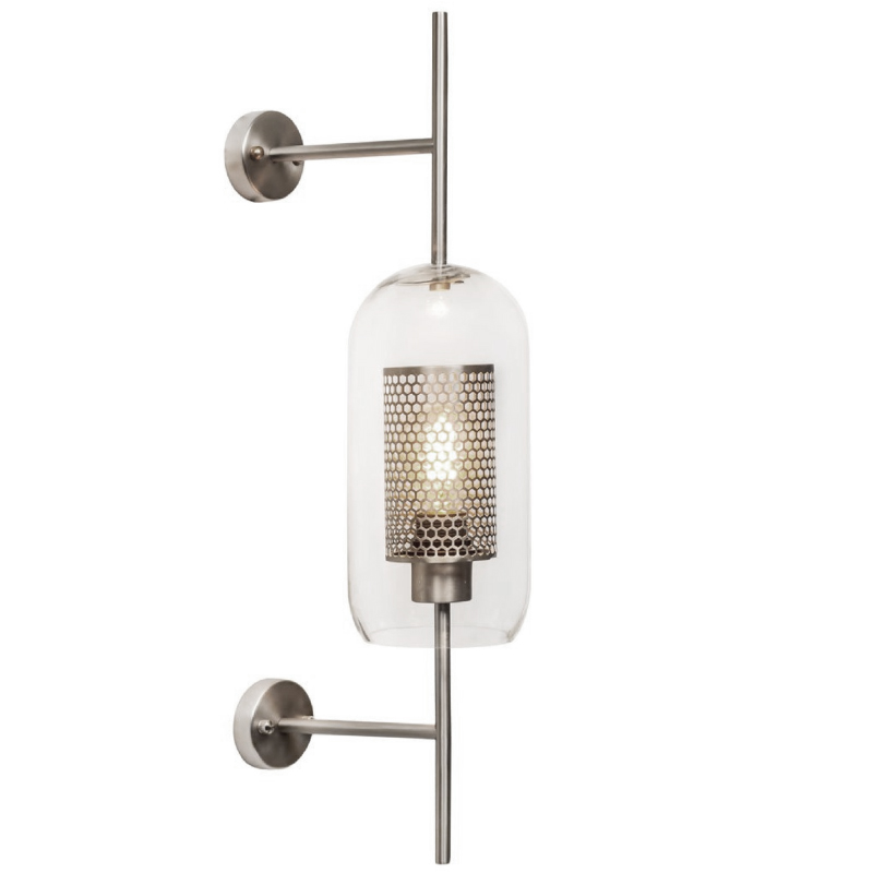 Бра Perforation Wall Lamp Nickel 67 Никель Прозрачное Стекло Бра Perforation Wall Lamp Nickel 67 Никель Прозрачное Стекло в Рязани | Loft Concept