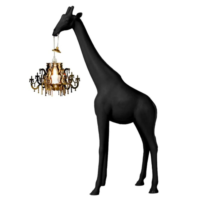 Настольная лампа черный жираф Black Giraffe Table Lamp Черный Настольная лампа черный жираф Black Giraffe Table Lamp Черный в Рязани | Loft Concept