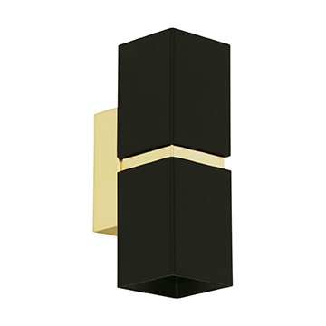 Бра Lestor double square gold Черный Глянцевое золото Бра Lestor double square gold Черный Глянцевое золото в Рязани | Loft Concept