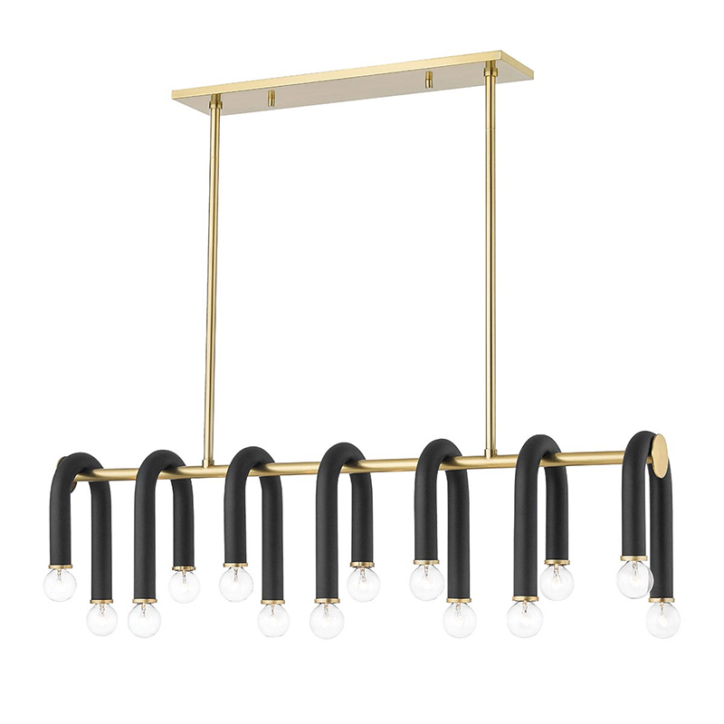 Люстра Paulson floppy chandelier gold Черный Золотой Люстра Paulson floppy chandelier gold Черный Золотой в Рязани | Loft Concept