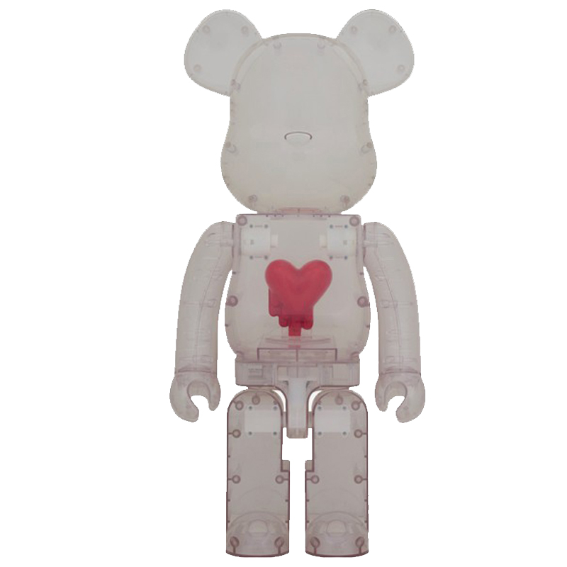 Статуэтка Bearbrick Red Heart Прозрачный (Transparent) Красный Статуэтка Bearbrick Red Heart Прозрачный (Transparent) Красный в Рязани | Loft Concept