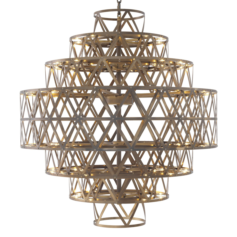 Люстра Eichholtz Chandelier Clinton brass Латунь Античная полированная Люстра Eichholtz Chandelier Clinton brass Латунь Античная полированная в Рязани | Loft Concept