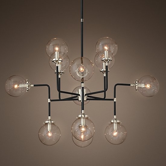 Люстра BISTRO GLOBE CLEAR GLASS SILVER CHANDELIER 12 Черный Серебряный Прозрачное Стекло Люстра BISTRO GLOBE CLEAR GLASS SILVER CHANDELIER 12 Черный Серебряный Прозрачное Стекло в Рязани | Loft Concept