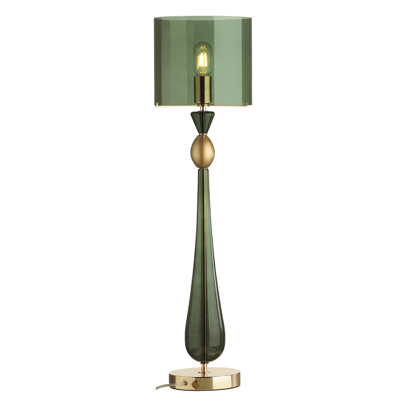 Настольная лампа Roser Green Table Lamp Зеленый Золотой Настольная лампа Roser Green Table Lamp Зеленый Золотой в Рязани | Loft Concept